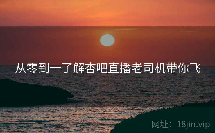 从零到一了解杏吧直播老司机带你飞