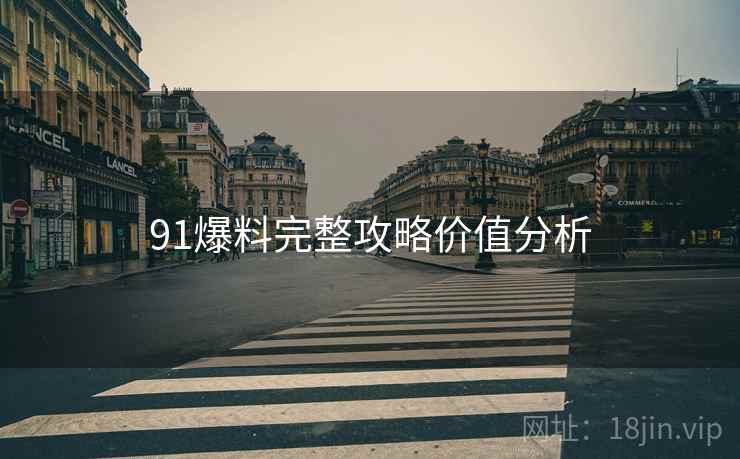 91爆料完整攻略价值分析