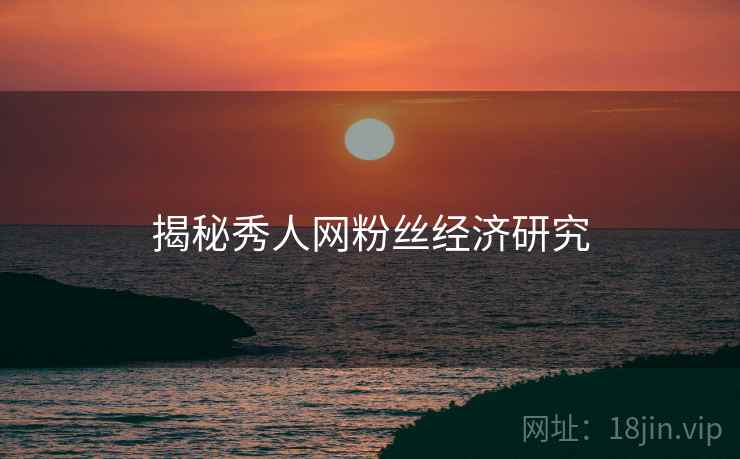 揭秘秀人网粉丝经济研究
