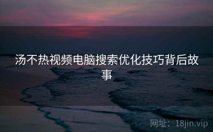 汤不热视频电脑搜索优化技巧背后故事