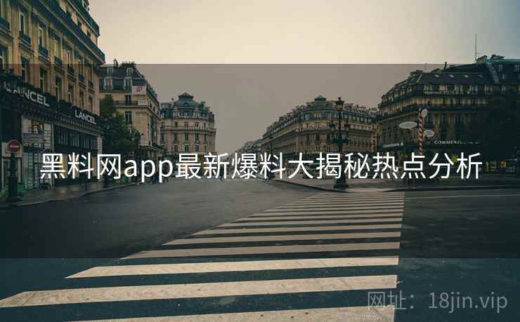 黑料网app最新爆料大揭秘热点分析