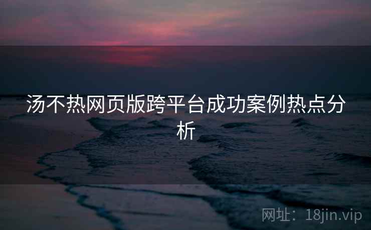 汤不热网页版跨平台成功案例热点分析