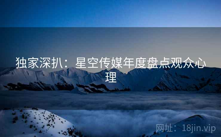 独家深扒：星空传媒年度盘点观众心理