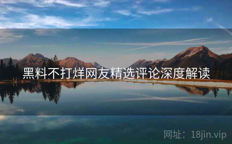 黑料不打烊网友精选评论深度解读